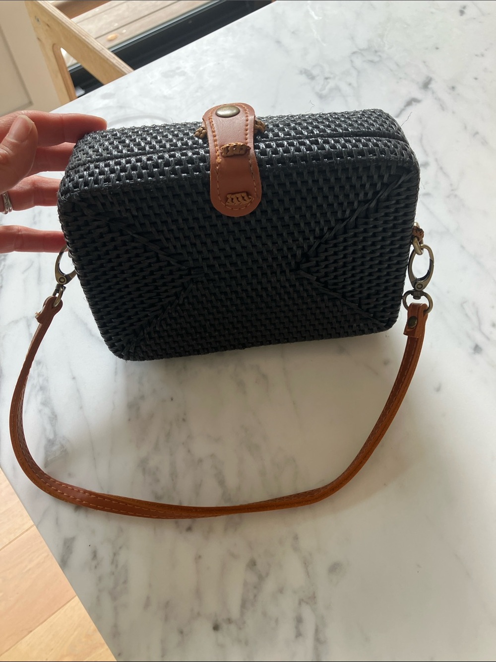 Black Rattan Bag - Picture 2 of 6